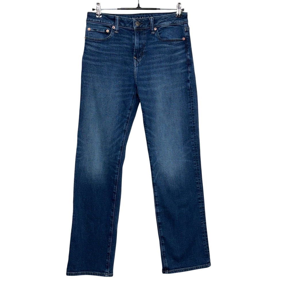 American Eagle Jeans Mens Measures 30X31 Tag 30x32 Blue Bootcut Airflex+ Stretch